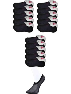 Najmaddin Siyah Kadın Görünmez Çorap 15 Çift Tedarik Najmaddin