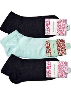 Najmaddin Siyah ve Beyaz Kadın Bilek Çorap 3 Çift Tedarik Najmaddin