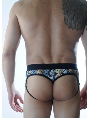 bebekokusu Erkek Zar Desenli Fantezi Jockstrap