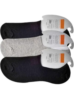 Najmaddin Siyah ve Gri Erkek Babet Çorap 3 Çift Tedarik Najmaddin