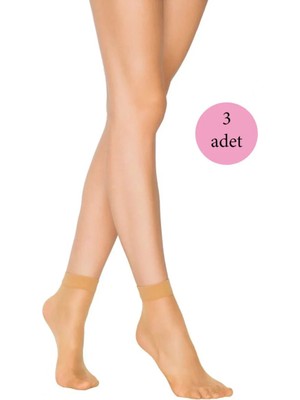 Najmaddin 3 Adet Kadın Ten Süper 15 Mat Soket Çorap Ten Tedarik Najmaddin