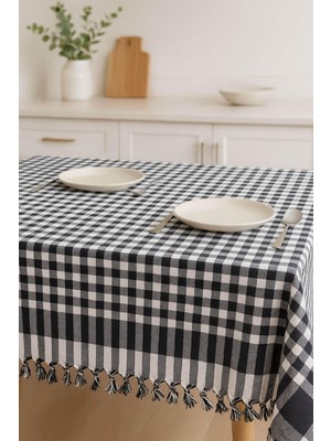 Delixa Hepsine Rakip 170X170 Pötikare Yer Sofra Bezi Masa Örtüsü Saçaklı