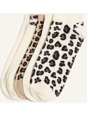 DeFacto Kadın Hayvan Baskılı 5li Pamuklu Patik ÇORAP H4743AXNS