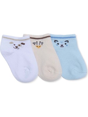 Hellobaby Erkek Bebek 3lü Bilek Çorap Hayvan Baskılı