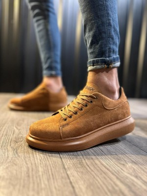 Trend Movira Yüksek Taban Günlük Ayakkabı Taba Süet