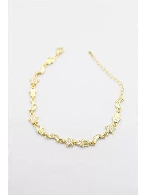 Beta Moda Hub Ay Yıldız Bileklik - Altın