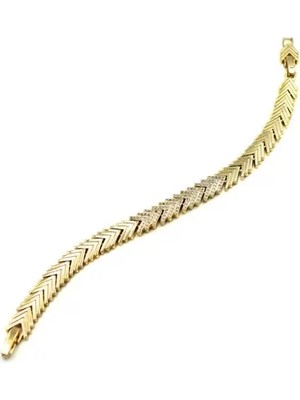 Beta Moda Hub Ok Bileklik - Altın