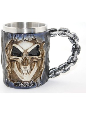 Uravas Store Paslanmaz Çelik Kurukafa Kupa Bardak ALK2564