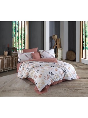 Uravas Store Çift Kişilik Ranforce Nevresim Takımı Belen Kahve
