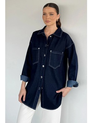 Gülseli Çift Cepli Kot Jean Ceket