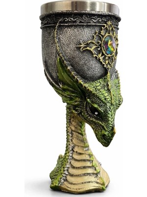 TeknoKapsül Ejderha Tasarımı 3D Kabartmalı Çelik Kadeh Bardak ALK4374