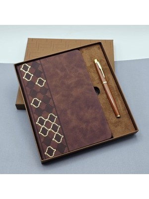 TeknoKapsül Lüks Kutulu Defter Kalem Set