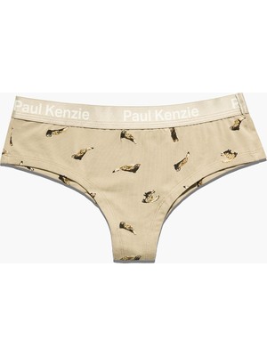 Paul Kenzie x Doğa Derneği - Desenli Kadın Cheeky Külot - Alaca Sansar
