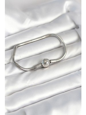 İsingir Shopping Gümüş Renk Pirinç Charm Bileklik