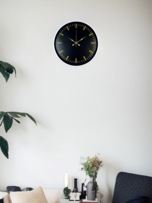 Uravas Store 36 cm Beyaz Dekoratif Duvar Saati