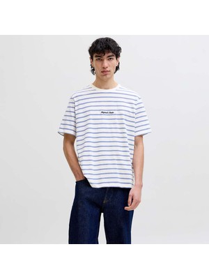 Jack & Jones Jack&jones Norrebro Stripe Erkek Beyaz Tişört