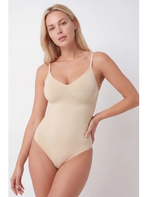 Arma Yıldız Kadın Inceltici Toparlayıcı Çıtçıtlı Body Zıbın Korse Ten