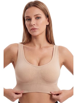 Arma Yıldız Kadın Ten Extra Toparlayıcı Sıkılaştırıcı Korse Büstiyer Kalın Askılı Pedli