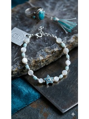 Karma Shop Turquoise Star – El Yapımı Nazar Bileklik