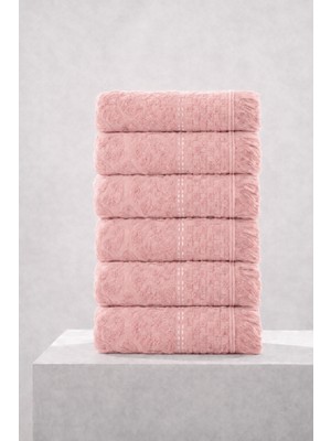 Anılsan 6'lı Agora Pembe El Havlusu - 50X80 Cm, 170 Gr, %100 Pamuk, Spa ve Otel Havlusu