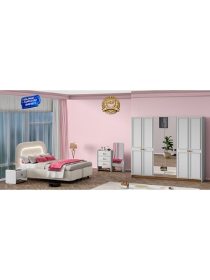Vieva Umut Yatak Odası Takımı 6 Kapılı Gardırop 100% Mdf Bazalı - Teslimat & Kurulum Dahil