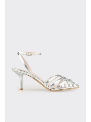 Elle Lame Kadın Orta Topuk Sandalet