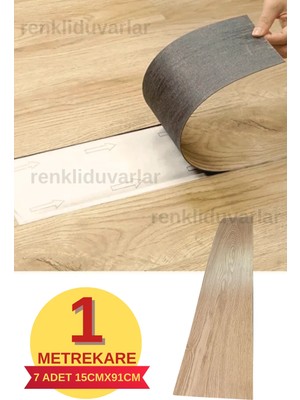Renkli Duvarlar NWYP03 Naturel Bej Yapışkanlı Sudan Etkilenmeyen Ahşap Pvc Yer Döşeme Parkesi