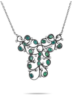 Lial Diamond 5.6 Karat Pırlanta Zümrüt Kolye, Doğal Pırlanta, Sertifikalı Mücevher