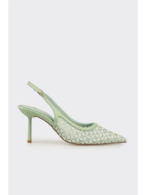 Elle Yeşil Kadın Topuklu Ayakkabı