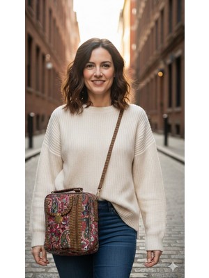 Karma Shop Geleneksel Iran Heybe Dokuma Omuz Çantası