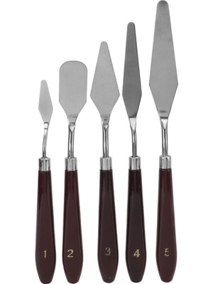 Hannah Metal Spatula Set 5'li Palette Knıves