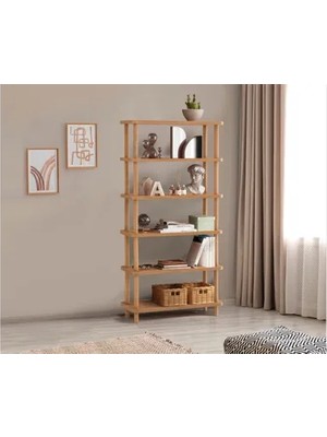 Vivense Dora Gala Kitaplık, Atlantik, 6 Raflı, 80X28