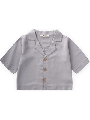 Cigit Keten Kalın Taba Dikişli Ceket 2-7 Yaş A Gri