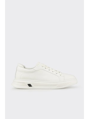 Elle Beyaz Deri Erkek Spor Ayakkabı