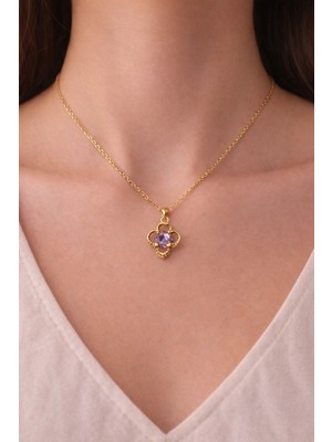 Karma Shop Zirkon Taşlı Yonca Kolye