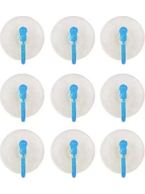 Just Cheap Store 9'lu Eko Vantuz Askı Şeffaf 2,5 cm ROYALEKS-SF-855