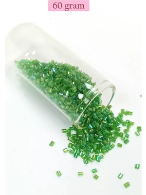 Just Cheap Store Kesme Cam Boncuk 2mm - 60 Gram - Şeffaf Yeşil - BNC355