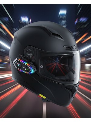 Çift Telefon Destekli Motosiklet Kask Bluetooth Kulaklık