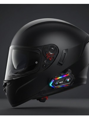 Yeni Nesil Bluetooth 5.3 Motosiklet Intercom Rgb Işıklı 1000M Mesafeli