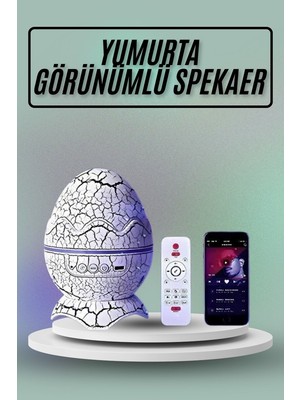 Yumurta Görünümlü Masa Gece Lambası Renk Değiştirebilen Projektör