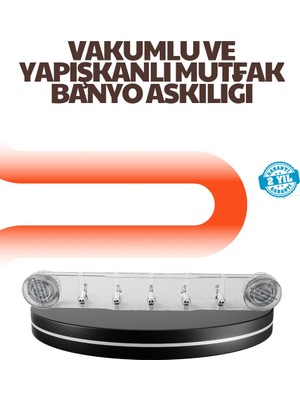 Çok Amaçlı Vakumlu Askılık Yapışkanlı Kolay Montajlı