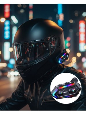 Ipx6 Su Geçirmez Intercom 1000M Bağlantı 1000MAH Batarya Rgb Işıklı