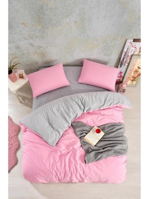 Düz Renk Tek Kişilik Nev Takımı Pembe