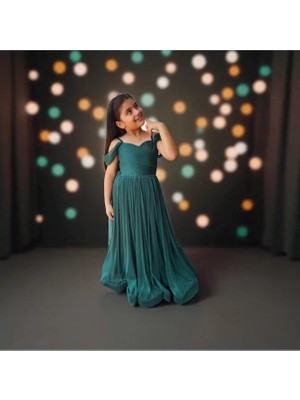 Ahsenim Bebe Göğüs Y. Simli Uzun Gezboy Kız Çocuk Abiye Elbise