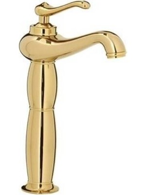Fontana - Yüksek Tip Lavabo Bataryası Altın Outlet - F-122-