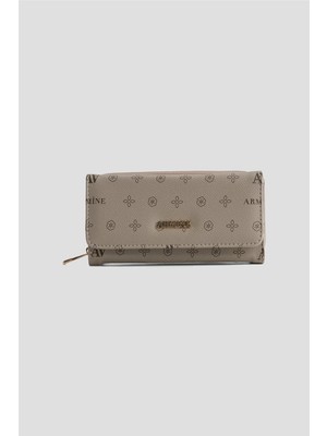 Armine Cüzdan Baskılı 25YD7013 Vizon