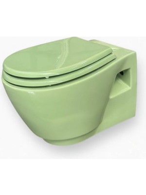 Ece Banyo - Ronda Design Fıstık Yeşili Asma Klozet Kapak Dahil Outlet - 7623-DL-