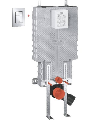 Grohe - Uniset Gömme Rezervuar 13 Cm, 37535000 Buton Dahil Outlet - G38642001-