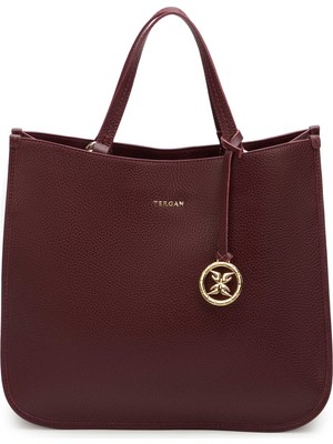 Tergan Bordo Hakiki Deri Kadın Çapraz Askılı Çanta - S25K1BC80455-M71