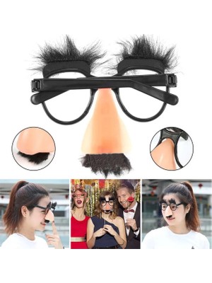 Eğlenceli Kılık Değiştirme Kaş Bıyık Mizah Gözlüğü 9X13 cm